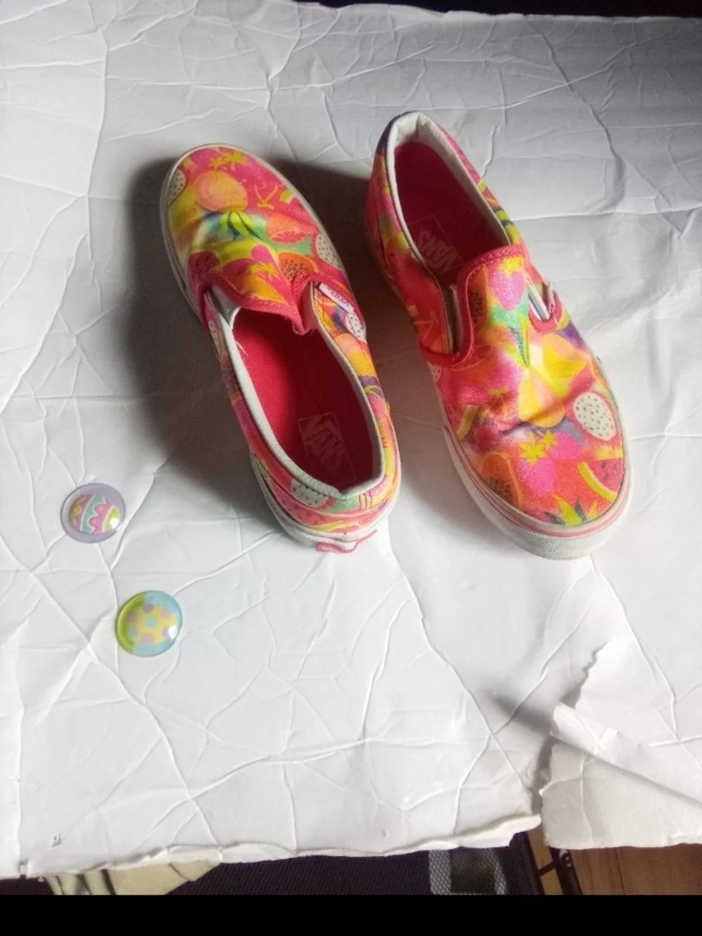Vans Kids Slip-On Shoes in Pink Tropical Print